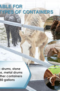 1000W submersible water heater de-icer with power cord
Outdoor tank de-icer for winter freezing prevention
Close-up of corrosion-resistant water heater
Heater de-icer with automatic shut-off feature
Submersible pond and trough water heater in packaging
Winter water trough heater ready for use