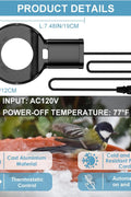 1000W submersible water heater de-icer with power cord
Outdoor tank de-icer for winter freezing prevention
Close-up of corrosion-resistant water heater
Heater de-icer with automatic shut-off feature
Submersible pond and trough water heater in packaging
Winter water trough heater ready for use