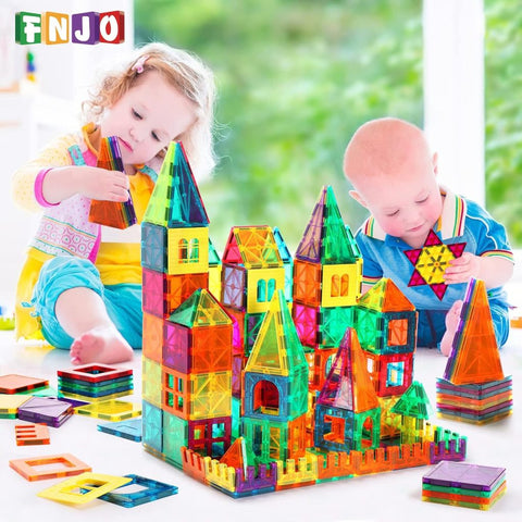 New 100/108/118 PCS Magnetic Tiles 3D Building Blocks Set – STEM Educational Toy for Kids - with 100 PCS SET | Sold by Uncle Wiener's Wholesale