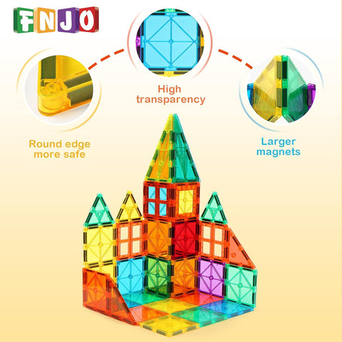 New 100/108/118 PCS Magnetic Tiles 3D Building Blocks Set – STEM Educational Toy for Kids - with 118 PCS SET | Sold by Uncle Wiener's Wholesale