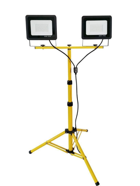 New 100W LED Work Light with Adjustable Tripod – 10,000 Lumen Job Site Lighting 1221341 - with | Sold by Uncle Wiener's Wholesale