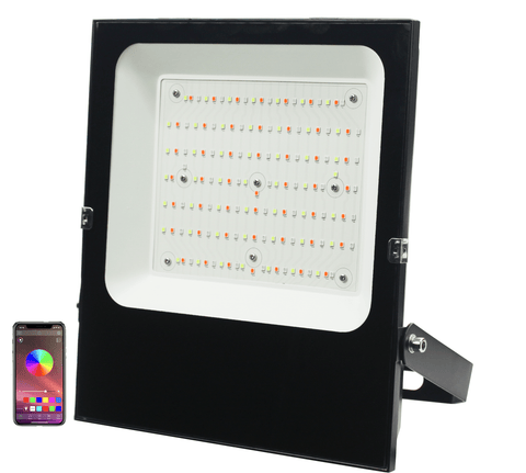 NEW 100W RGB LED Flood Light with Smart Phone APP & Voice Control — WiFi Enabled, RGB + CCT - with | Sold by Uncle Wiener's Wholesale