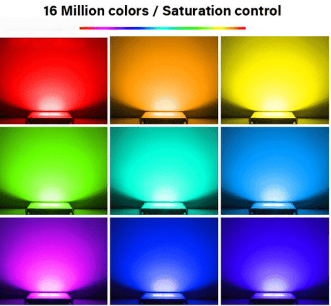 NEW 100W RGB LED Flood Light with Smart Phone APP & Voice Control — WiFi Enabled, RGB + CCT - with | Sold by Uncle Wiener's Wholesale