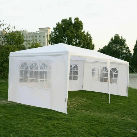 10x20 Ft White Party Tent – Full View with Windows

10x20 Ft Outdoor Tent – Side Angle with Canopy

10x20 Ft Event Tent – Inside View Setup

Durable Polyethylene White Party Tent – Rear Angle

Waterproof Party Tent with Steel Frame – Lawn Setup
