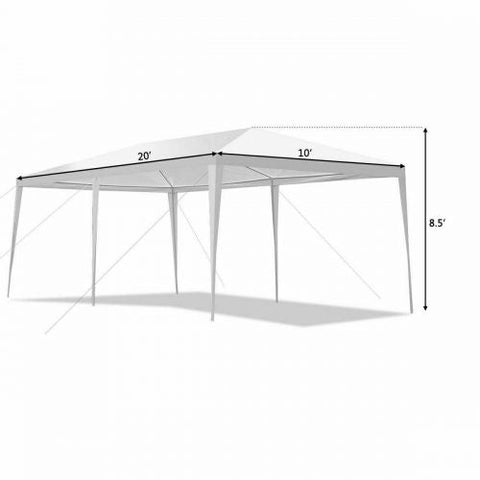 10x20 Ft White Party Tent – Full View with Windows

10x20 Ft Outdoor Tent – Side Angle with Canopy

10x20 Ft Event Tent – Inside View Setup

Durable Polyethylene White Party Tent – Rear Angle

Waterproof Party Tent with Steel Frame – Lawn Setup