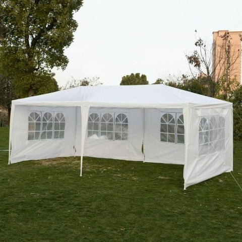 10x20 Ft White Party Tent – Full View with Windows

10x20 Ft Outdoor Tent – Side Angle with Canopy

10x20 Ft Event Tent – Inside View Setup

Durable Polyethylene White Party Tent – Rear Angle

Waterproof Party Tent with Steel Frame – Lawn Setup
