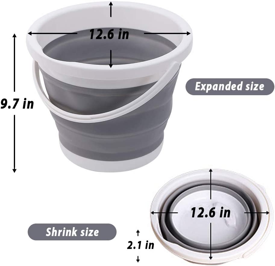 New 10L Collapsible Silicone Bucket – Portable Folding Bucket for Camping, Fishing & Travel 10L23 - with | Sold by Uncle Wiener's Wholesale