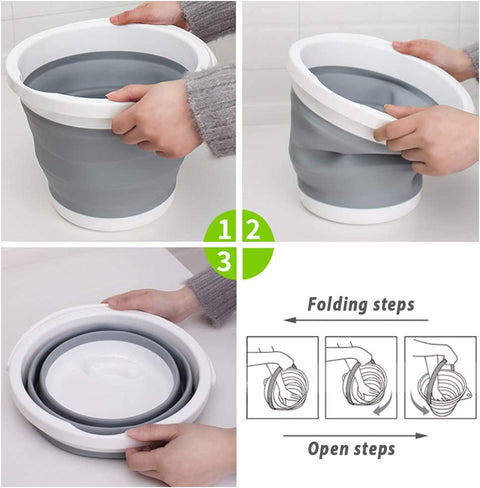 New 10L Collapsible Silicone Bucket – Portable Folding Bucket for Camping, Fishing & Travel 10L23 - with | Sold by Uncle Wiener's Wholesale