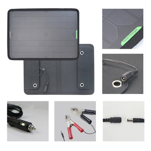 New 10W 12V Portable Solar Panel Battery Charger ��� Car & RV Trickle Charger with Suction Cups 10WSL - with | Sold by Uncle Wiener's Who