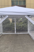 "10x10 Pop Up Party Tent with Bug Screen and Mesh Sidewalls"

"Outdoor Gazebo Tent 10x10 with Mesh Walls for Events and Camping"

"Beige and Black Mesh 10x10 Pop-Up Gazebo Tent for Backyard Parties"