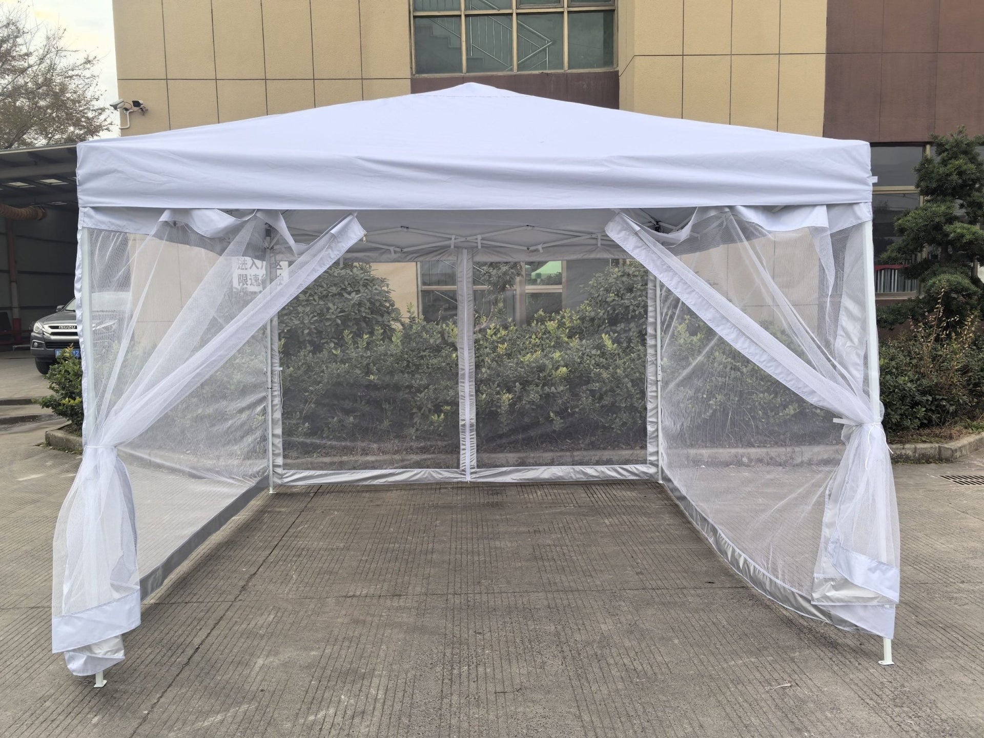 pop up bug tent 10x10 FT Pop-Up Party Tent with Bug Screen Mesh – Outdoor Gazebo