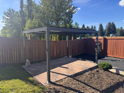 New 10x13 FT Aluminum Louvered Pergola Gazebo – Adjustable Roof Slats, Modern Outdoor Shade 1030608 - with | Sold by Uncle Wiener's Wholesale