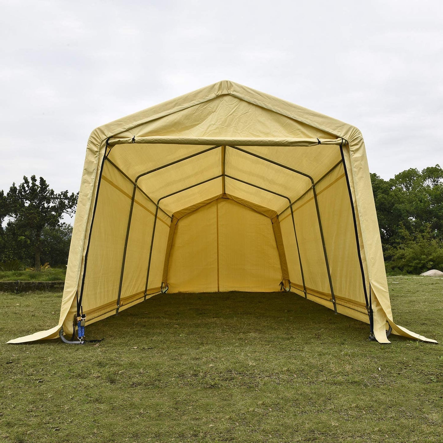 "10x17 FT Heavy Duty Yellow Storage Shelter Garage Shed"

"Waterproof Outdoor Storage Canopy for Vehicles and Equipment"

"10x17 FT Steel Frame Portable Garage Storage Building"

"Car Boat Truck Protection Shelter with Yellow PU Coated Cover"