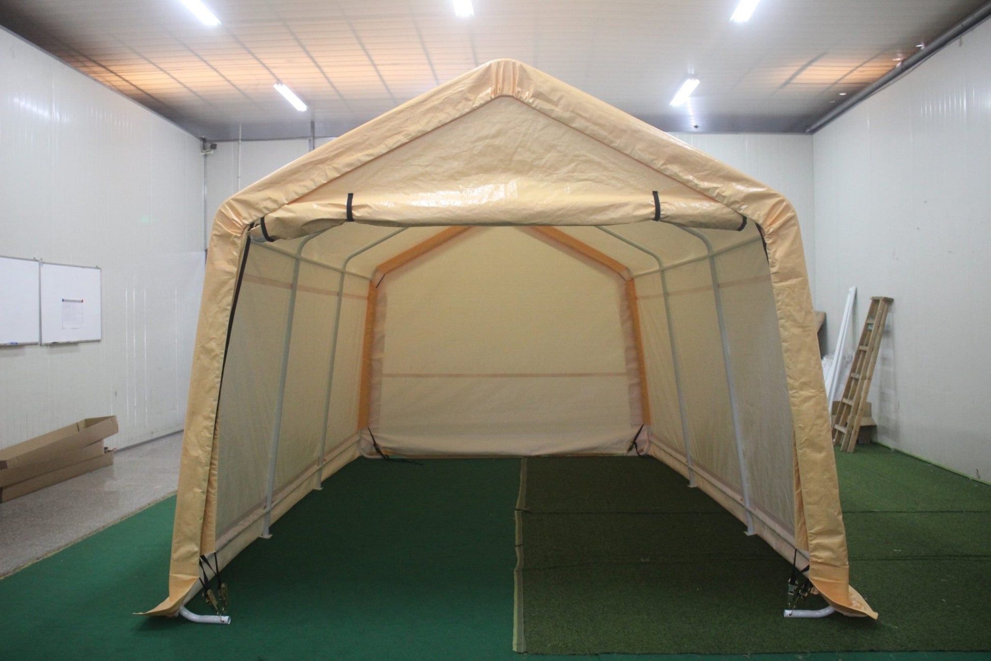 "10x17 FT Heavy Duty Yellow Storage Shelter Garage Shed"

"Waterproof Outdoor Storage Canopy for Vehicles and Equipment"

"10x17 FT Steel Frame Portable Garage Storage Building"

"Car Boat Truck Protection Shelter with Yellow PU Coated Cover"