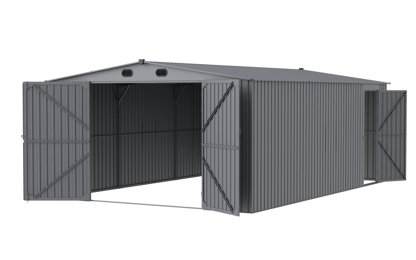 New 10x20 & 13x20 FT Metal Storage Garage Sheds – Reinforced Steel Frame - with 13x20 | Sold by Uncle Wiener's Wholesale