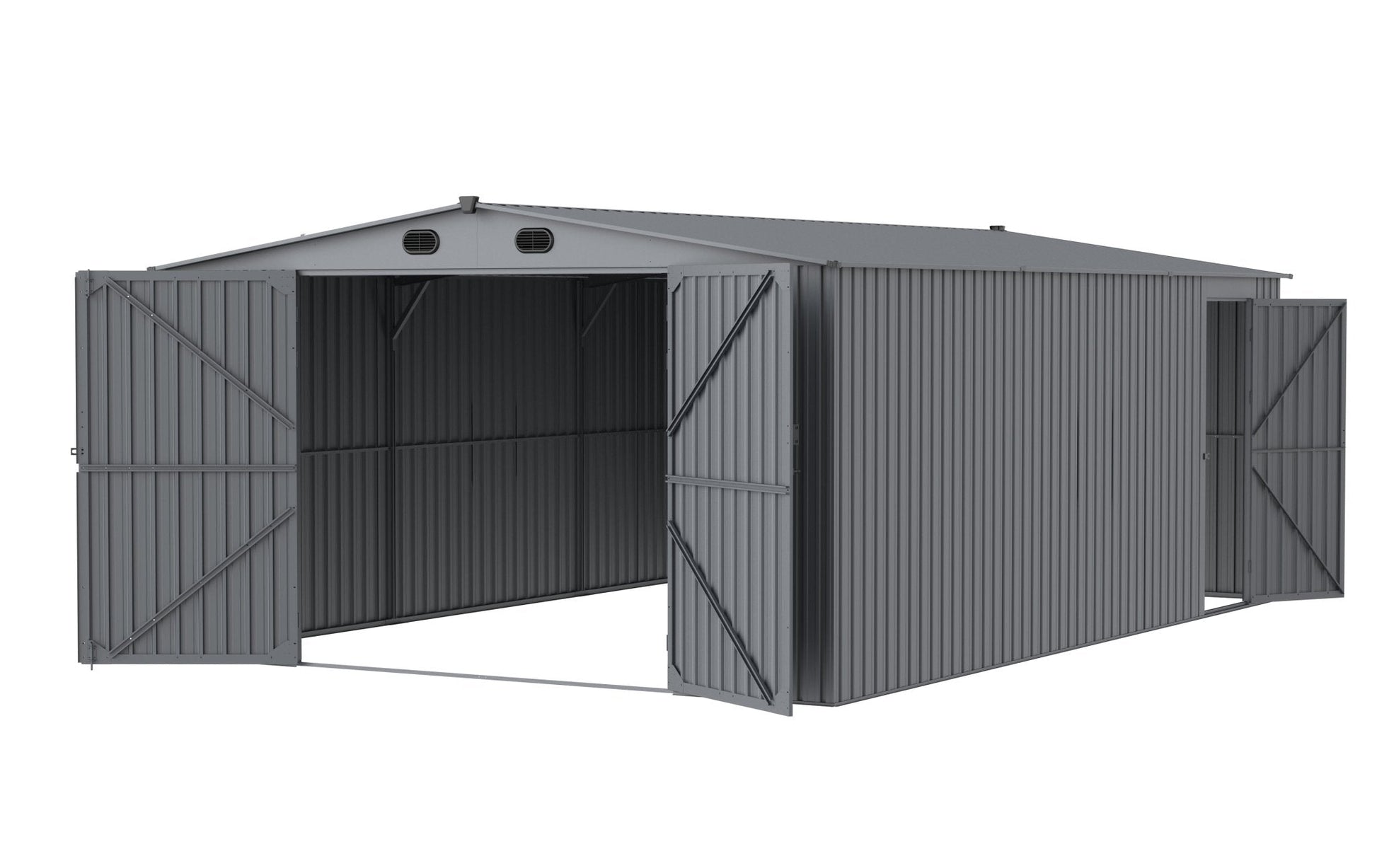 New 10x20 & 13x20 FT Metal Storage Garage Sheds – Reinforced Steel Frame - with 13x20 | Sold by Uncle Wiener's Wholesale