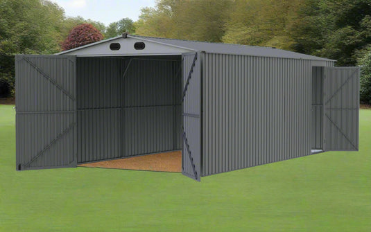 New 10x20 & 13x20 FT Metal Storage Garage Sheds – Reinforced Steel Frame - with 10x20 | Sold by Uncle Wiener's Wholesale