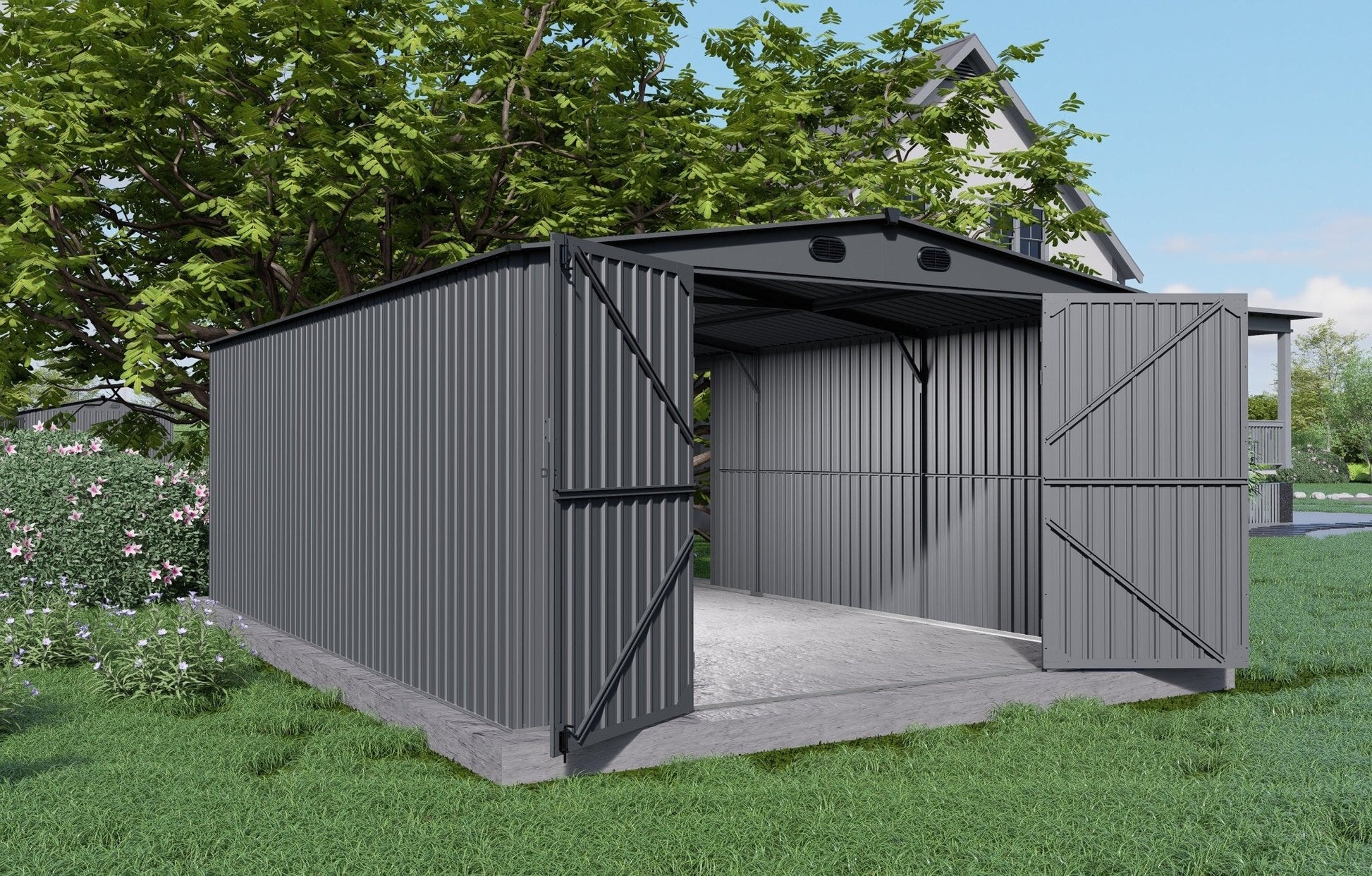 New 10x20 & 13x20 FT Metal Storage Garage Sheds – Reinforced Steel Frame - with 13x20 ft Building | Sold by Uncle Wiener's Wholesale