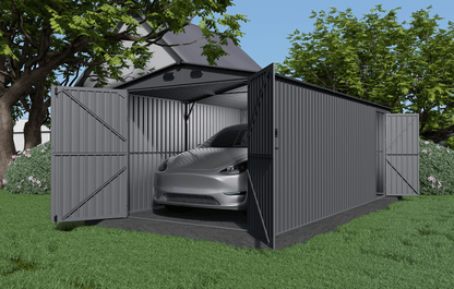 New 10x20 & 13x20 FT Metal Storage Garage Sheds – Reinforced Steel Frame - with 13x20 | Sold by Uncle Wiener's Wholesale
