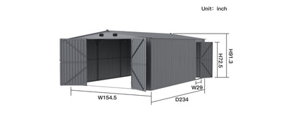 New 10x20 & 13x20 FT Metal Storage Garage Sheds – Reinforced Steel Frame - with 13x20 ft Building | Sold by Uncle Wiener's Wholesale