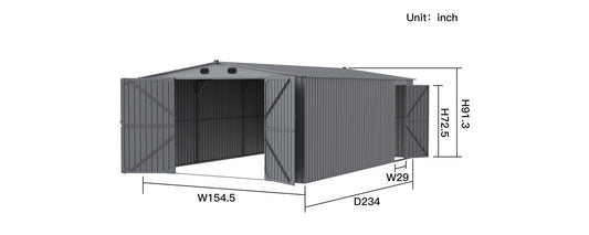 New 10x20 & 13x20 FT Metal Storage Garage Sheds – Reinforced Steel Frame - with 13x20 ft Building | Sold by Uncle Wiener's Wholesale