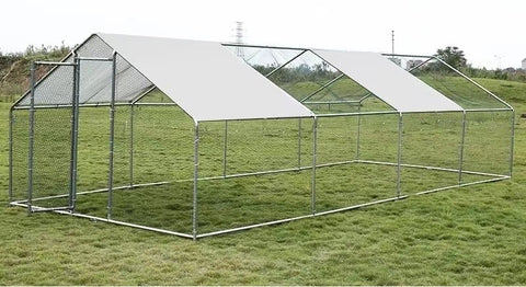 New 10x26 FT Dog Kennel Chicken Run Cage with Sun Shelter – SKUCK258 - with | Sold by Uncle Wiener's Wholesale