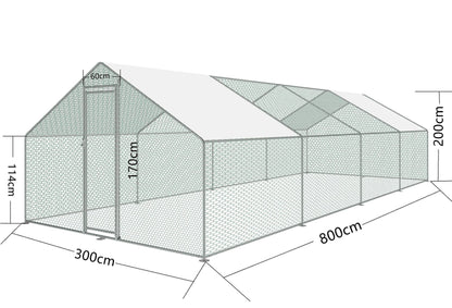 New 10x26 FT Dog Kennel Chicken Run Cage with Sun Shelter – SKUCK258 - with | Sold by Uncle Wiener's Wholesale