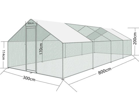 New 10x26 FT Dog Kennel Chicken Run Cage with Sun Shelter – SKUCK258 - with | Sold by Uncle Wiener's Wholesale