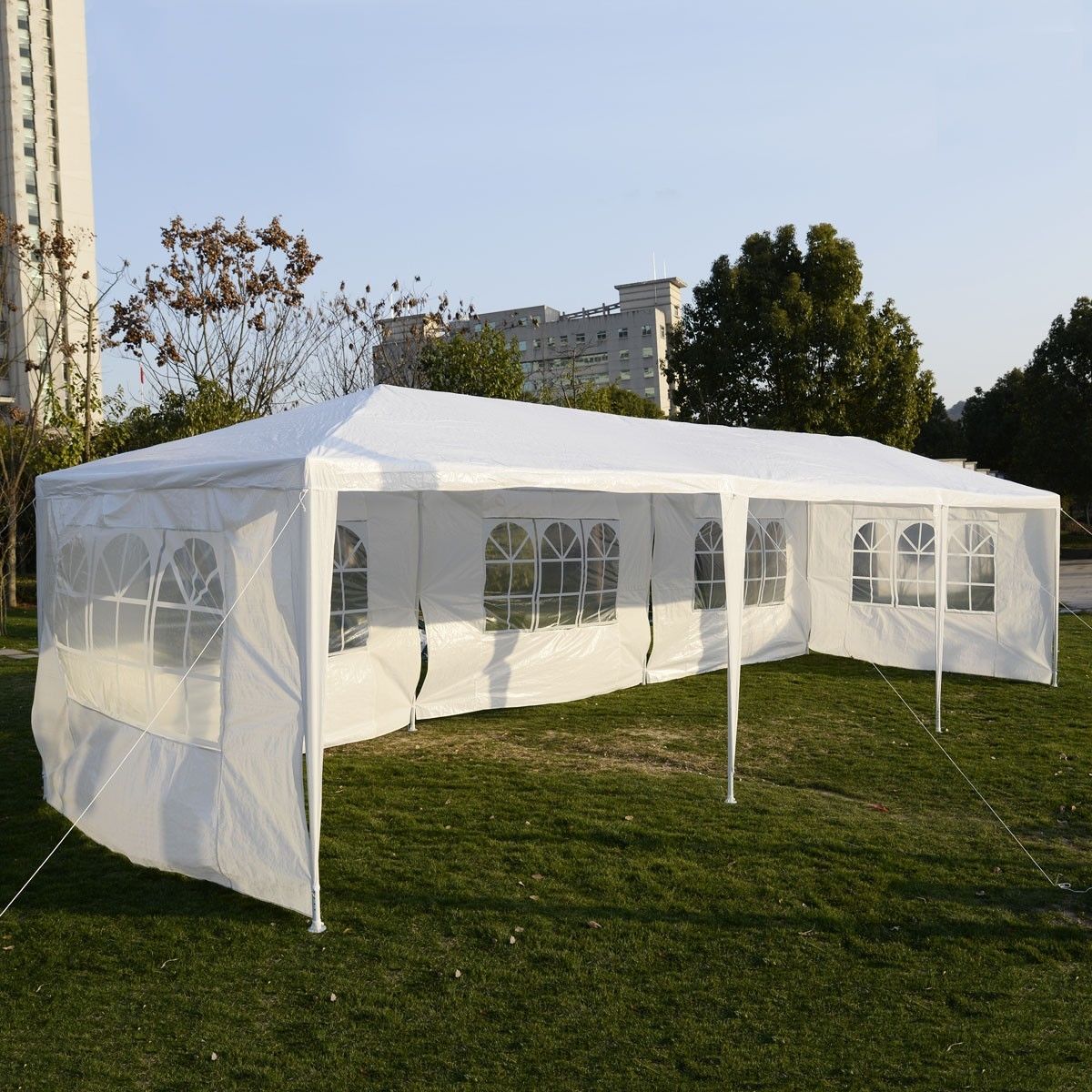 "10x30 FT White Party Tent with 7 Window Panels Outdoor Event Canopy"

"Heavy Duty Outdoor Wedding Canopy 10x30 FT with Window Sidewalls"

"Large White Event Tent for Parties, Weddings, and Gatherings"