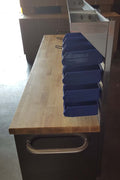 84" stainless steel tool bench with LED lighting and drawers

Solid wood top garage workbench with 11 storage drawers

Professional stainless steel tool station with LED bar

Close-up of drawer handles on heavy-duty tool bench

Industrial workbench with built-in lights and hardwood surface