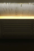 84" stainless steel tool bench with LED lighting and drawers

Solid wood top garage workbench with 11 storage drawers

Professional stainless steel tool station with LED bar

Close-up of drawer handles on heavy-duty tool bench

Industrial workbench with built-in lights and hardwood surface
