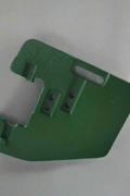 110 lb green suitcase front weight for John Deere
Close-up view of R116262 replacement tractor weight
Angled image of John Deere compatible suitcase weight
Mounted example of 110 lb tractor front weight
Side profile of green cast iron suitcase weight
