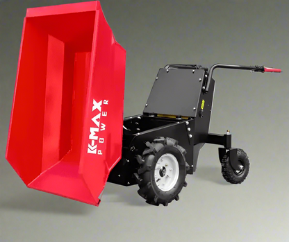 "1100 LB Red Steel Electric Power Wheelbarrow for Gravel and Sand"

Side View: "Electric Mini Dumper with All-Terrain Tires – 1100 LB Capacity"

Control Panel Closeup: "Easy-to-use Controls on Electric Power Wheelbarrow"

Loaded on Gravel Site: "Heavy-Duty Electric Wheelbarrow Hauling Gravel"