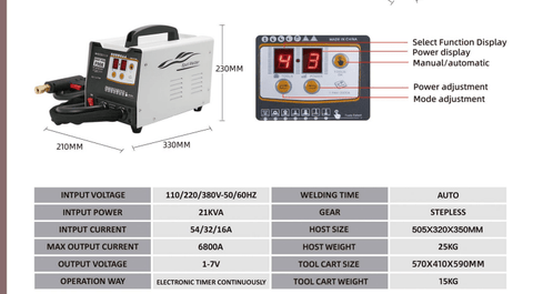New 110V 3KW Panel Spot Welder Puller – Dent Repair Machine for Auto Body Work 90E1126 - with | Sold by Uncle Wiener's Wholesale