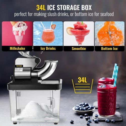 New 110V Commercial Ice Crusher & Shaved Ice Machine – Heavy - Duty Ice Shaver for Restaurants & Events S1185 - with | Sold by Uncle Wiener's Wholesale