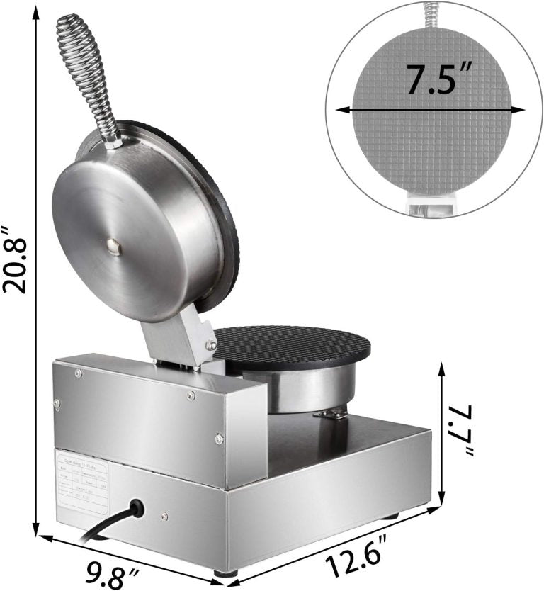 Electric stainless steel waffle cone and egg roll maker
Ice cream cone and waffle maker with non-stick plate
Commercial dessert cone machine with temp controller
Egg roll waffle maker stainless steel 110V compact design