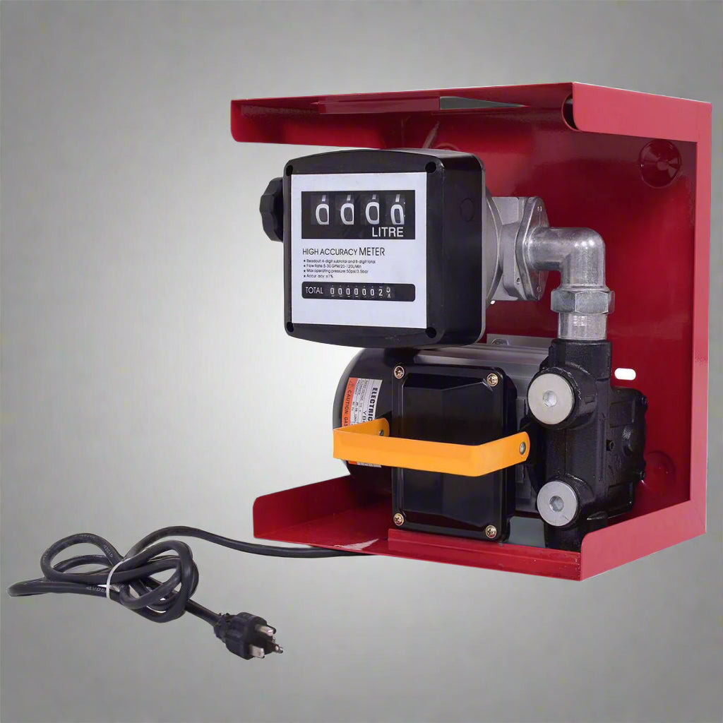 FP60 Diesel Fuel Transfer Pump – 110V Cast Iron with Digital Meter
Complete Diesel Pump Kit with Hose, Nozzle & Liter Meter
High Flow 60L/Min Diesel Pump – Model FP60 with Accessories