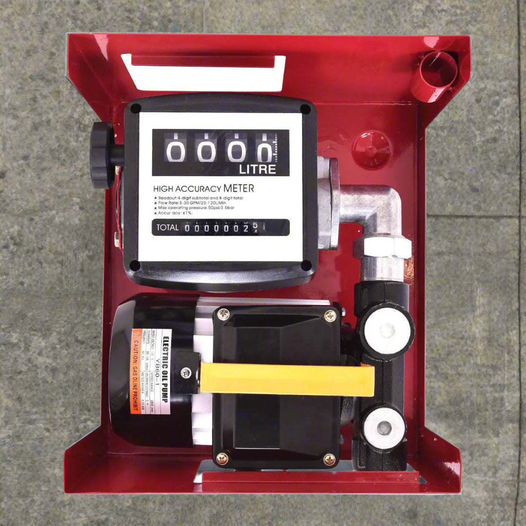 FP60 Diesel Fuel Transfer Pump – 110V Cast Iron with Digital Meter
Complete Diesel Pump Kit with Hose, Nozzle & Liter Meter
High Flow 60L/Min Diesel Pump – Model FP60 with Accessories