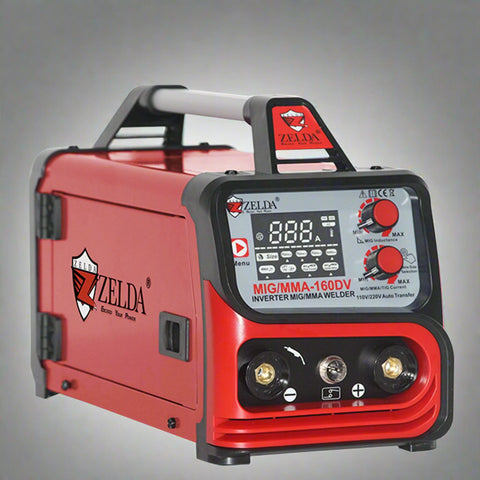 User-friendly LCD control panel for MIG, MMA, and TIG modes on MMA160DV welder