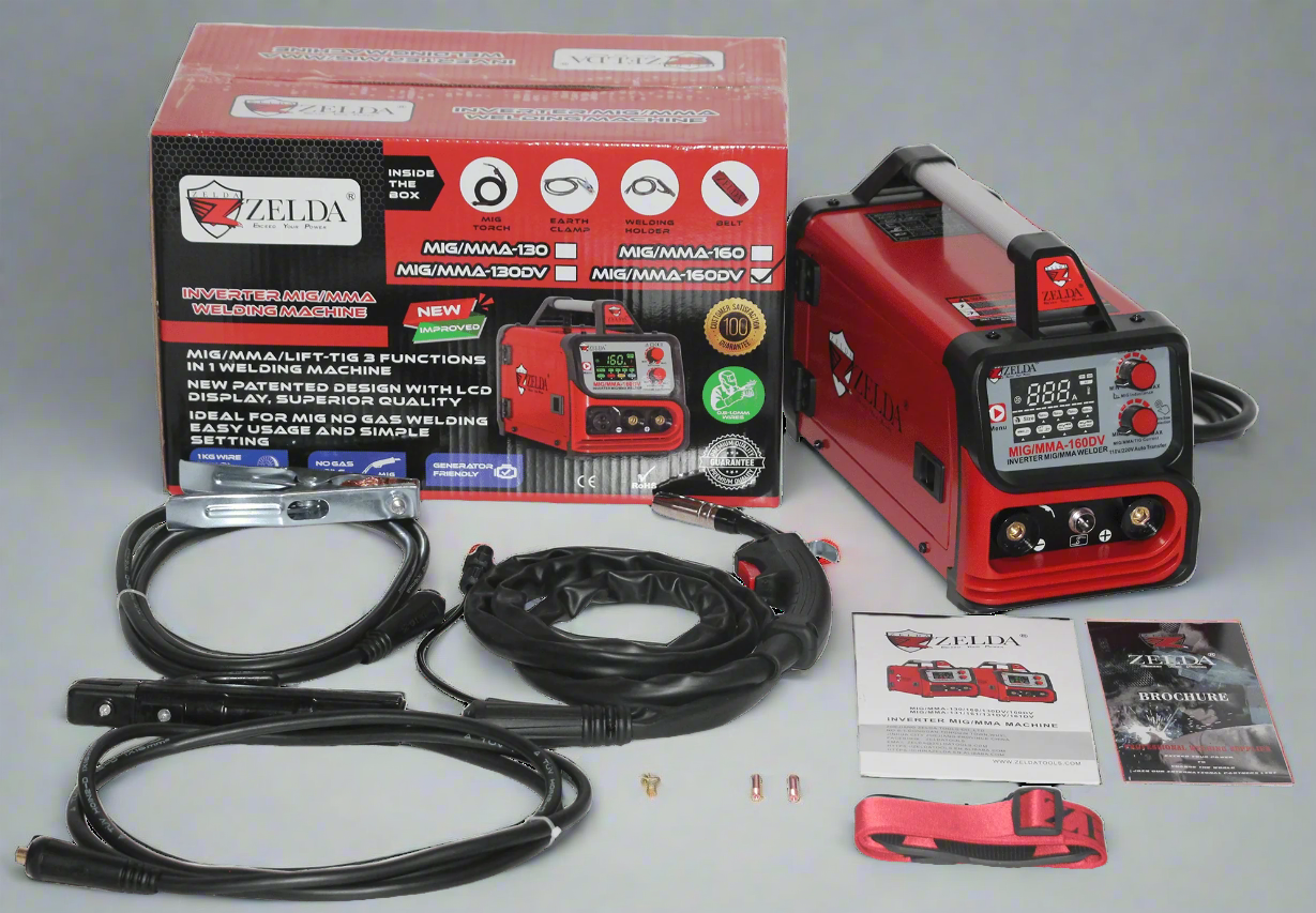 MMA160DV dual voltage MIG MMA TIG inverter welder with digital display