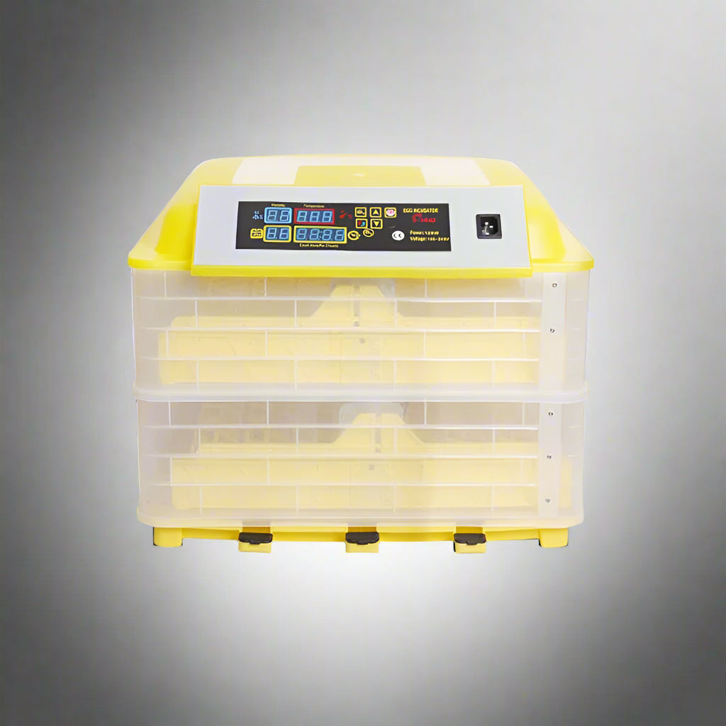 112-egg digital incubator with humidity and temperature control – EW112
Automatic poultry egg hatcher with LED display and turning tray