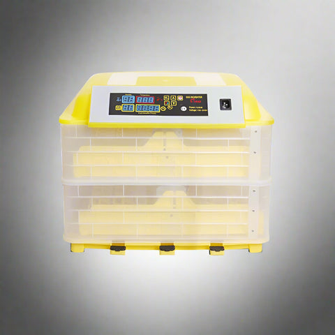 112-egg digital incubator with humidity and temperature control – EW112
Automatic poultry egg hatcher with LED display and turning tray