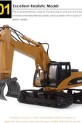 RC demolition grapple excavator with 16-channel remote control
1:14 scale yellow remote control construction vehicle
Functional toy excavator with 680-degree rotating cab
STEM learning RC excavator toy for kids and adults