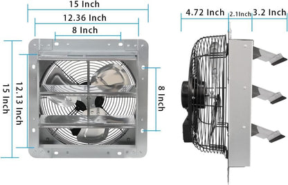 New 12" Exhaust Wall Fan 1800 CFM – Greenhouse, Barn, Garage Ventilation Fan S1205 - with | Sold by Uncle Wiener's Wholesale