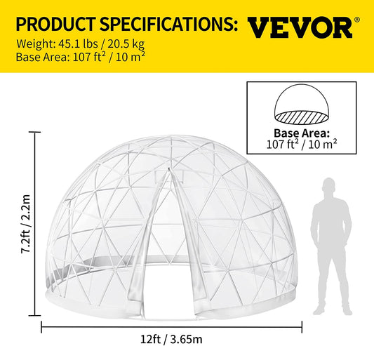 New 12 Ft 10 Person Garden Dome Bubble Tent S3138 - with | Sold by Uncle Wiener's Wholesale