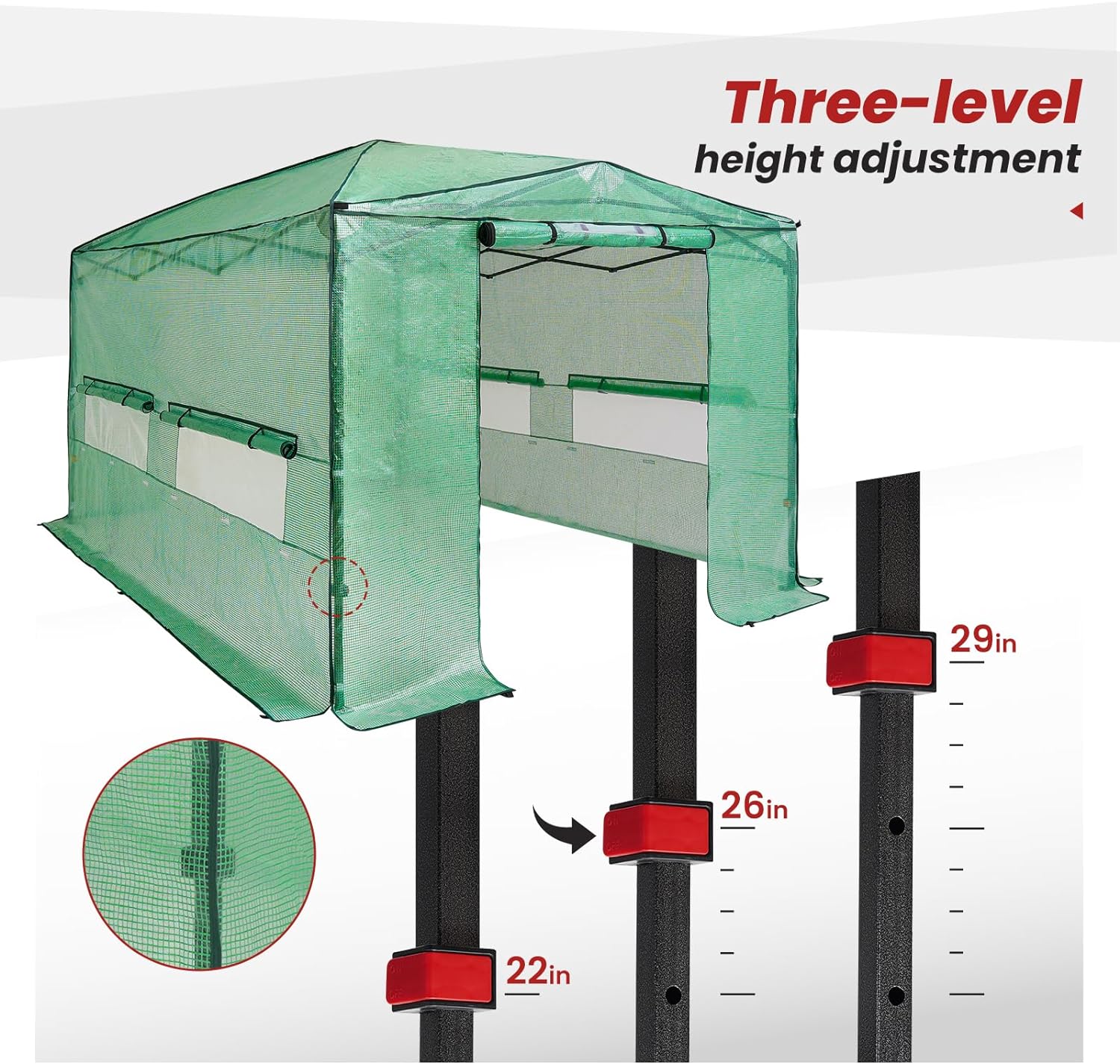 "12x8 FT Pop-Up Outdoor Greenhouse with PE Cover"

"Large Outdoor Gardening Tent 12x8 FT with Roll-Up Doors"

"Heavy-Duty Waterproof Greenhouse for Plants 12x8 FT"

"UV-Protected Portable Greenhouse Tent for Vegetables"

"12 FT x 8 FT Outdoor Greenhouse with Metal Frame and Zipper Door"