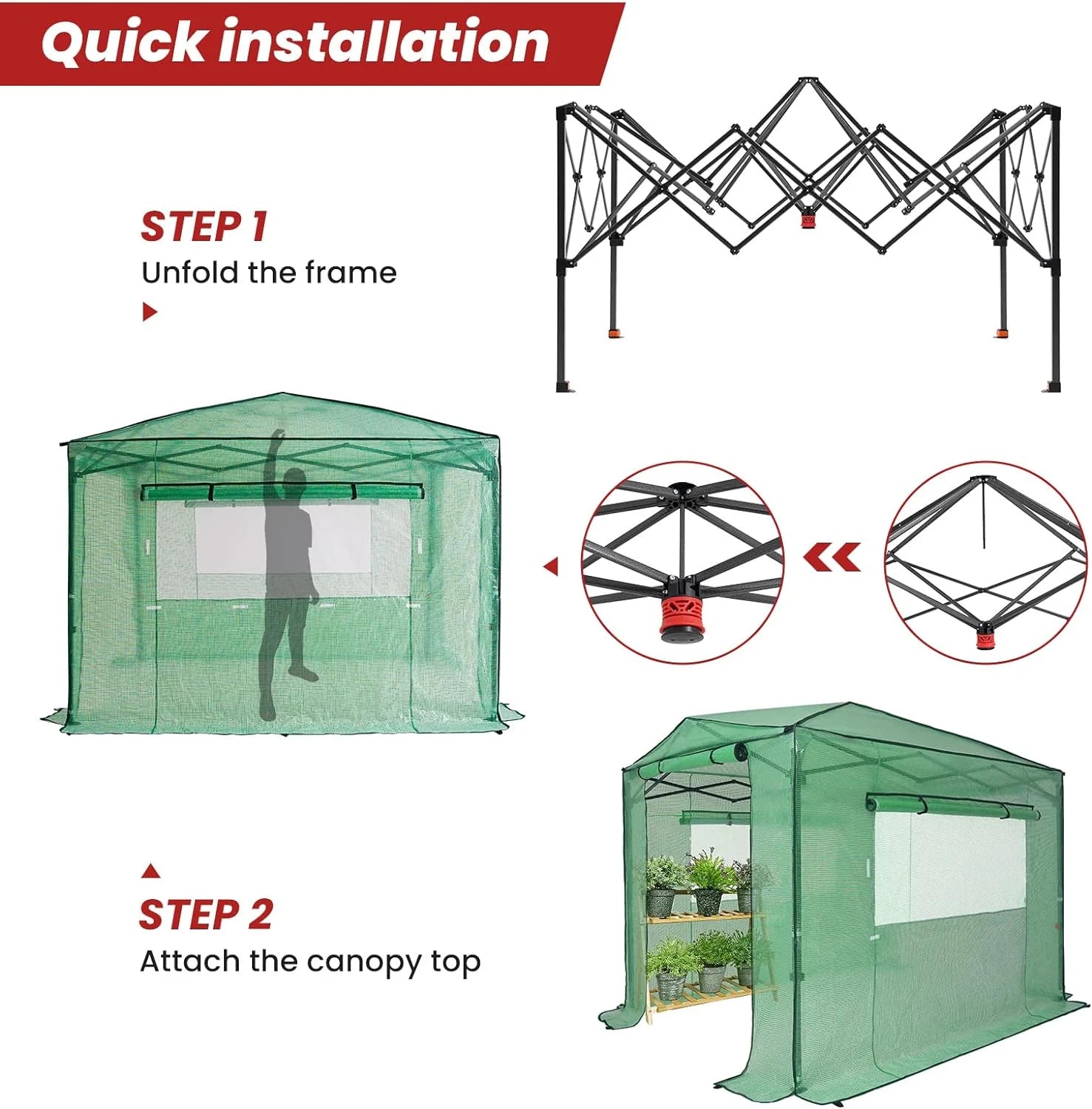 "12x8 FT Pop-Up Outdoor Greenhouse with PE Cover"

"Large Outdoor Gardening Tent 12x8 FT with Roll-Up Doors"

"Heavy-Duty Waterproof Greenhouse for Plants 12x8 FT"

"UV-Protected Portable Greenhouse Tent for Vegetables"

"12 FT x 8 FT Outdoor Greenhouse with Metal Frame and Zipper Door"
