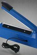 Blue 12-inch impulse heat sealer for poly bags
Manual impulse sealer with power cable and timer
S1095 lightweight heat sealer on white background
Packaging machine for PE and PP plastic bags
