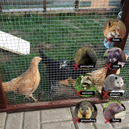 New 1/2 Inch Welded Wire Fence – 48 in x 50 ft Roll | Galvanized Steel Garden & Animal Fencing WW485 - with | Sold by Uncle Wiener's Wholesale