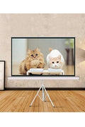 New 120” Diagonal Pull - Down Tripod Projection Screen – 4:3 Matte White Surface TS120 - with | Sold by Uncle Wiener's Wholesale